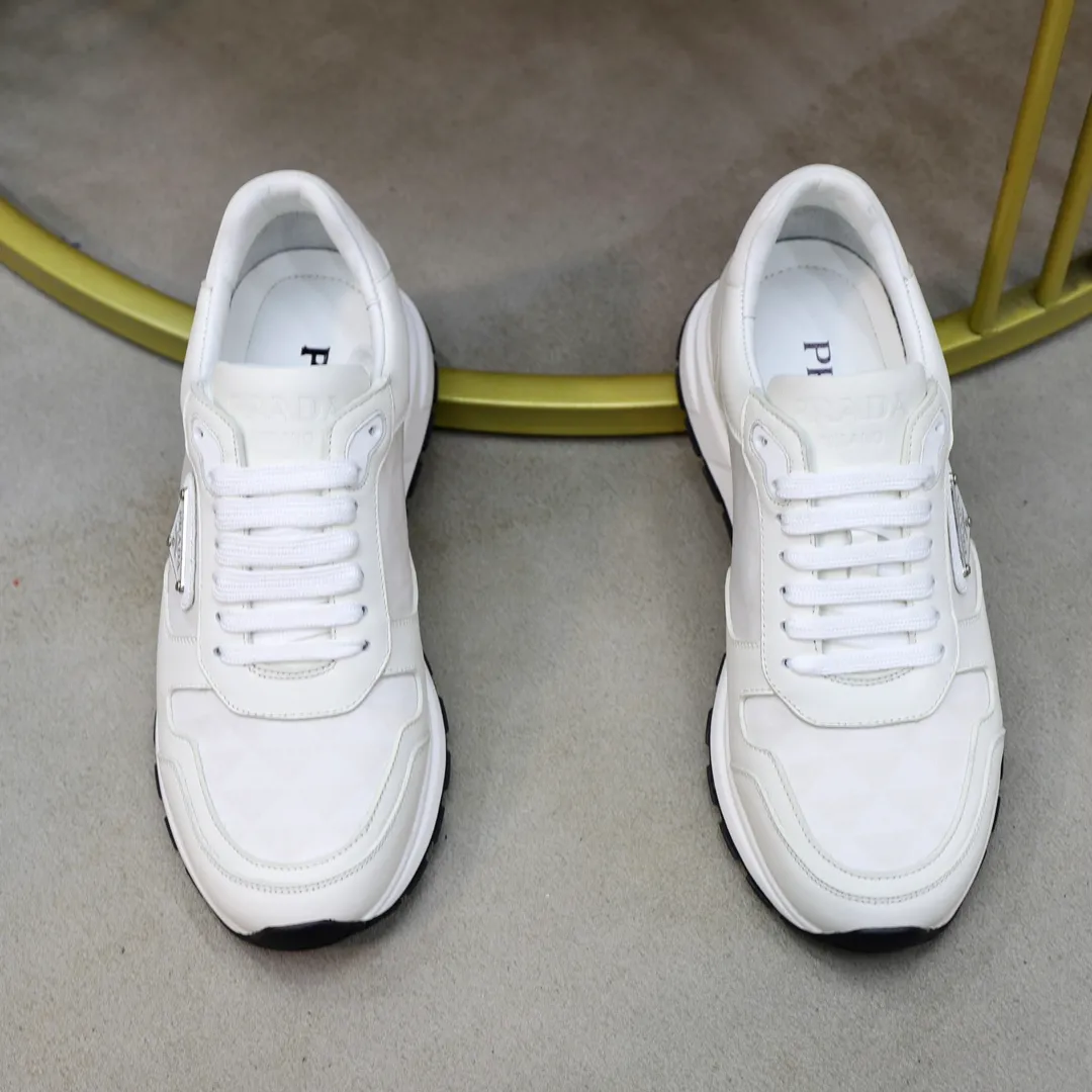 Men's shoes 💰600💰🙅‍♂️🙅‍♂️🙅‍♂️ [PRADA] Prada - High-end quality original order - Upper: Nappa calfskin, tumbled calfskin spliced stretch cloth surface, tongue high frequency brand logo - Lining: water-dyed cowhide - Outsole: ultra-light TPU foam rubber; two-color molded outsole -Ultra-high quality control and fine workmanship: outstanding (high-end, extravagance, grade) -Size: 38-44 (45 can be customized)